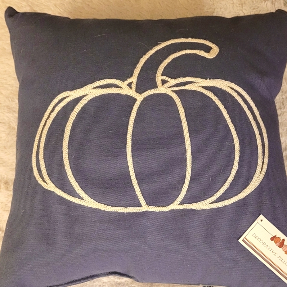 Target bullseye Blue Pumpkin pillow
